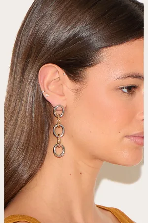 PRETTYLITTLETHING Gold Contrast Loop Drop Earrings