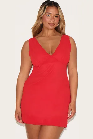 PRETTYLITTLETHING Shape Chiffon Plunge Front Mini Dress