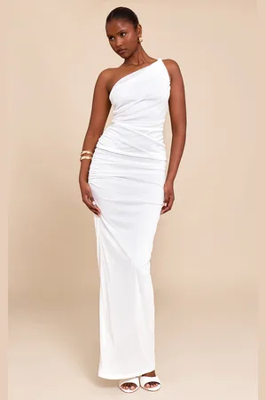 PRETTYLITTLETHING Mesh Ruched Maxi Skirt