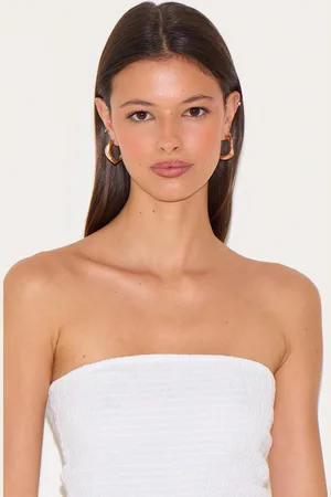 PRETTYLITTLETHING Gold Twist Hoop Earring