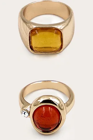 PRETTYLITTLETHING Resin Ring -pack