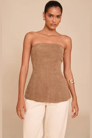 PRETTYLITTLETHING Corduroy Longline Bandeau