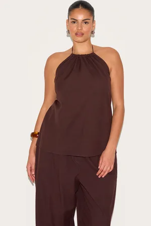 PRETTYLITTLETHING Plus Halterneck Top