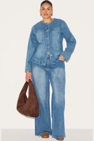 PRETTYLITTLETHING Plus Wide Leg Jeans