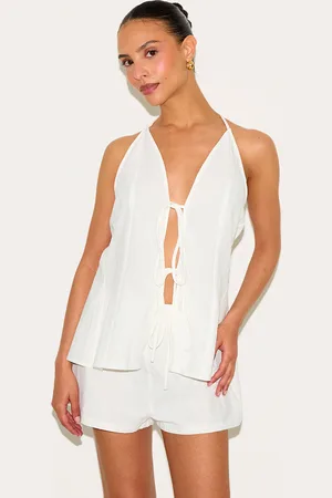 PRETTYLITTLETHING Petite Woven High Waisted Mini Shorts