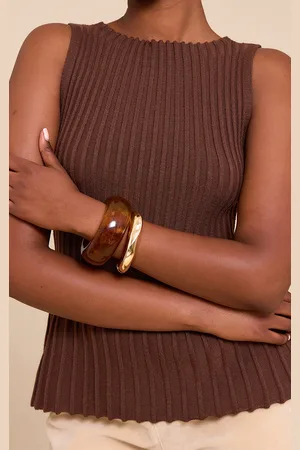 PRETTYLITTLETHING Brown Resin Bangle Multipack