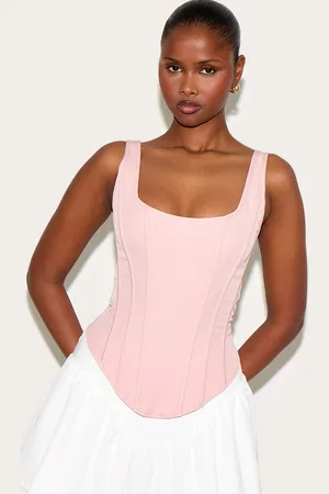 PRETTYLITTLETHING Boned Dip Hem Longline Corset