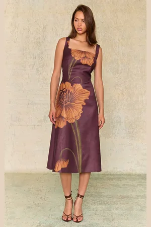 PRETTYLITTLETHING Floral Printed Square Neck Midaxi Dress