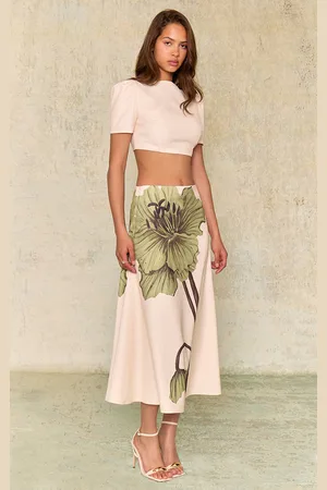 PRETTYLITTLETHING Floral Printed Midaxi Skirt