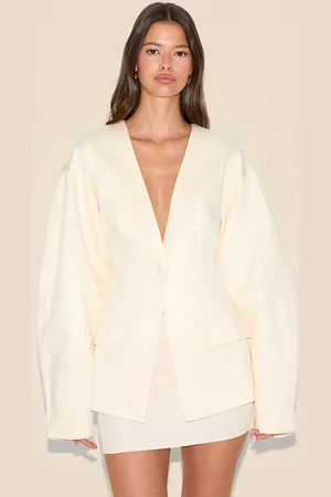 PRETTYLITTLETHING Cocoon Sleeve Cinched Waist Pocket Blazer