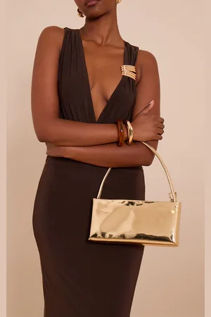 PRETTYLITTLETHING Gold Slim Shoulder Bag