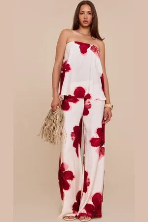 PRETTYLITTLETHING Oversized Floral Trousers