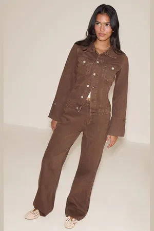 PRETTYLITTLETHING Mid Rise Wide Leg Jeans