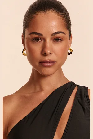 PRETTYLITTLETHING Resin Bead Hoop Earrings