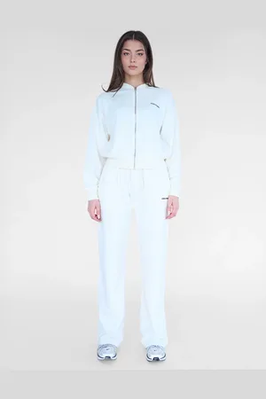 Public Desire Kaiia Studio Back Pocket Wide Leg Sweat Pants Ecru