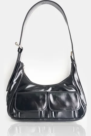 Public Desire Ronda Black Pocket Detail Shoulder Bag