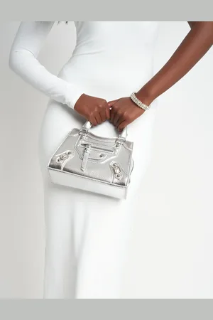 Public Desire The Scarlett Mini Zip Detail Bag Silver