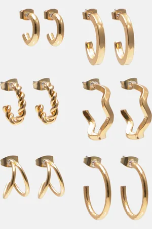Pull&Bear Pack Of Hoop Earrings