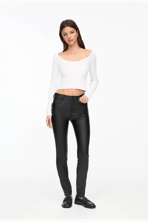 Pull&Bear Faux Leather Skinny Trousers