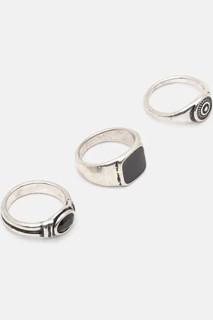 Pull&Bear Pack Of 3 Stone Rings
