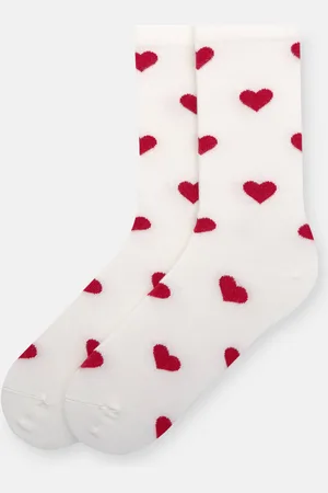 Pull&Bear Long Socks With Hearts