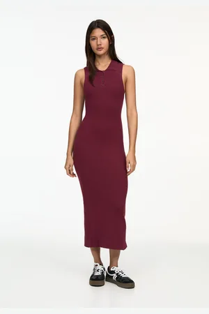 Pull&Bear Long Polo-Collar Dress