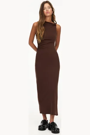 Pull&Bear Gathered Midi Dress