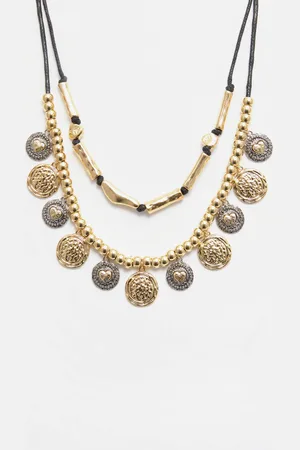 Pull&Bear Metallic Coin Necklace