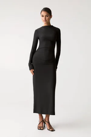 Pull&Bear Gathered Midi Dress