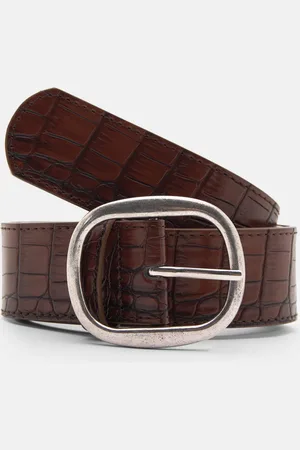 Pull&Bear Faux Leather Mock Croc Belt