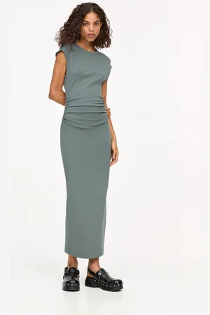 Pull&Bear Gathered Midi Dress