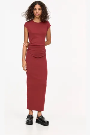 Pull&Bear Gathered Midi Dress