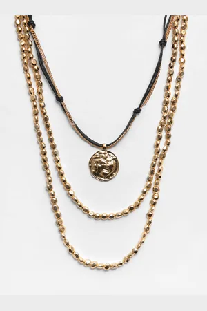 Pull&Bear Pack Of Beaded Cord Necklaces
