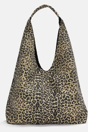 Pull&Bear Leopard Print Canvas Shopper Bag