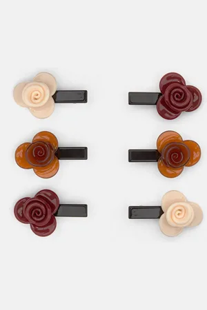 Pull&Bear 6-Pack Of Flower Hair Clips