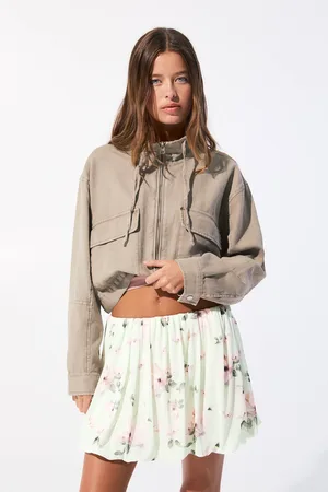 Pull&Bear Tulle Floral Balloon Mini Skirt