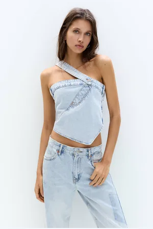 Pull&Bear Patchwork Denim Top