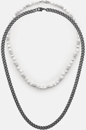 Pull&Bear Pack Of Faux Pearl Chain Necklaces