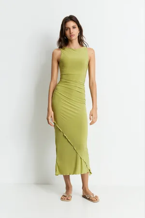 Pull&Bear Sleeveless Midi Dress