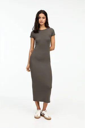 Pull&Bear Fitted Midi Dress