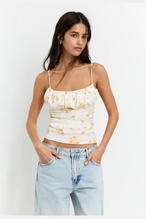Pull&Bear Floral Crepe Top