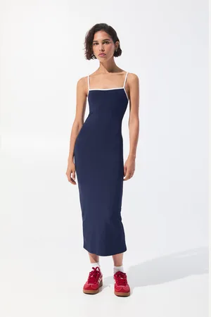 Pull&Bear Strappy Midi Dress With Cut-Out