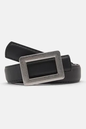 Pull&Bear Faux Leather Belt With Thin Buckle