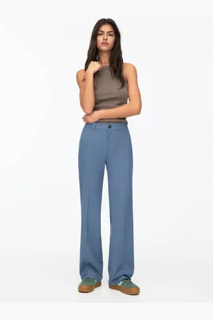 Pull&Bear Smart High-Waist Straight-Leg Trousers