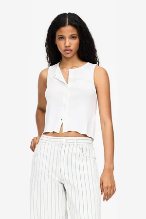 Pull&Bear Sleeveless Top With Buttons