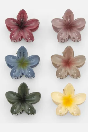 Pull&Bear Pack Of Hibiscus Flower Hair Clips