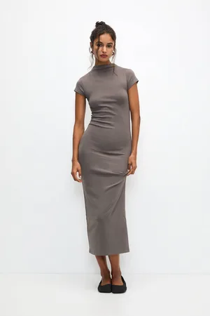 Pull&Bear High Neck Midi Dress