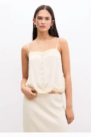 Pull&Bear Strappy Lace Camisole Top