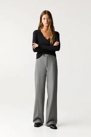 Pull&Bear High-Waist Smart Trousers
