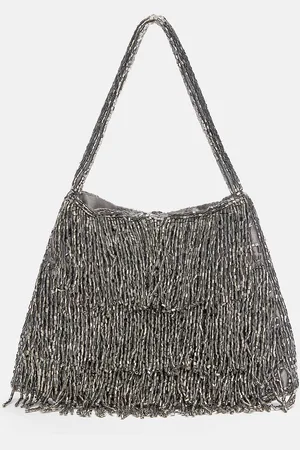 Pull&Bear Handbag With Beaded Fringing